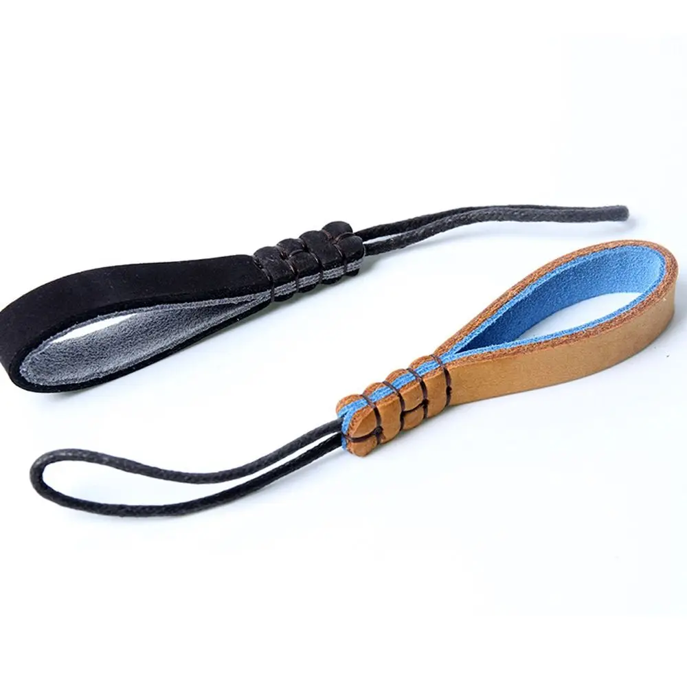 Creative Wear-resistant Leather Lanyard Key Loop Rope Pendant Cowhide Car Keychain Vintage Handmade Leather Key Ring Key Loop