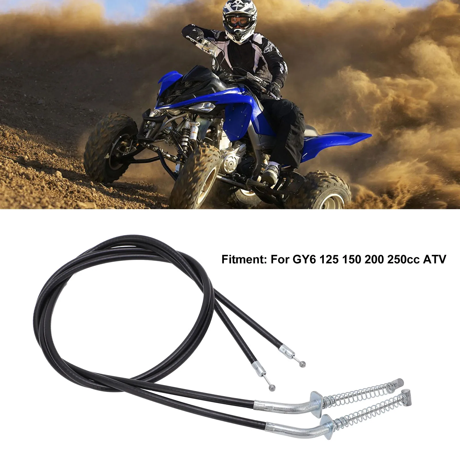 ATV Front Brake Cable High Strength Steel Rugged Structure for GY6 125 150 200 250cc ATV Brake Cable Dual Front Brake Cable