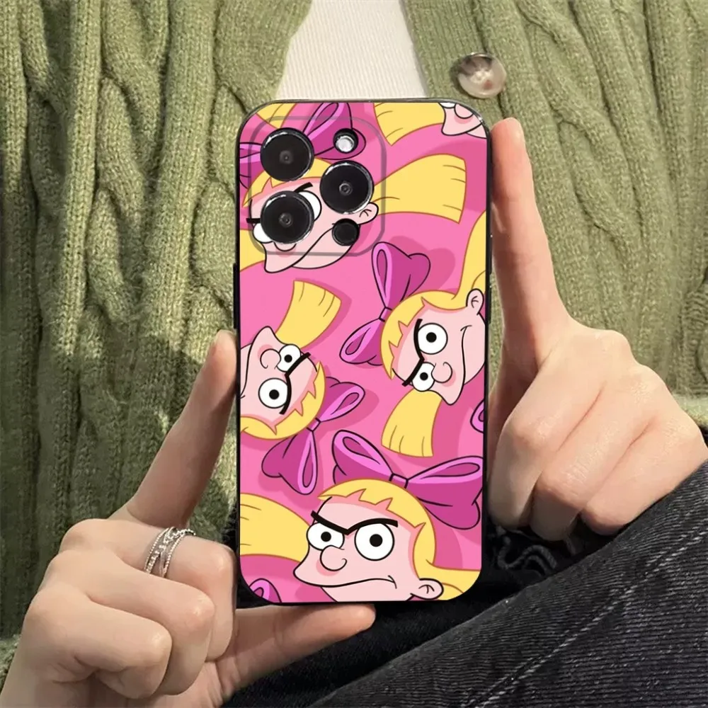 حافظة هاتف كرتونية باللون الأسود غير اللامع ، غطاء سيليكون ناعم ، F-Fondos ، مناسبة للآيفون ، من من من من من من من من من من X X X X X X X X X X X X X X SE Mini