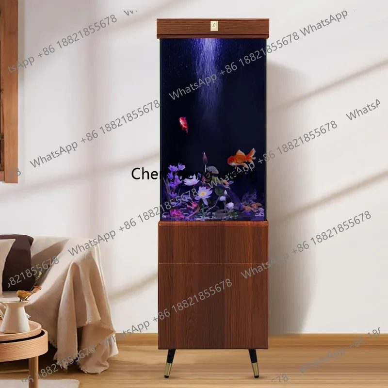 

D1822025 new vertical fish tank living room with ultra-white glass bottom, three-dimensional vertical aquarium