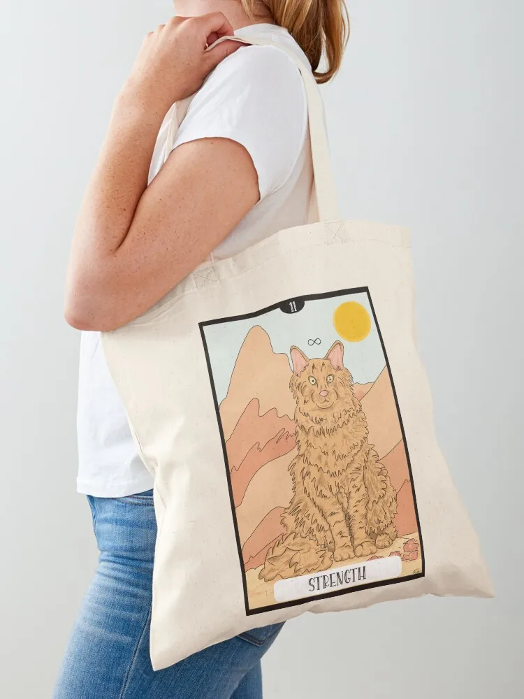 The Strength of the Unknown Cat Tote Bag tote bags men tote bag woman personalized