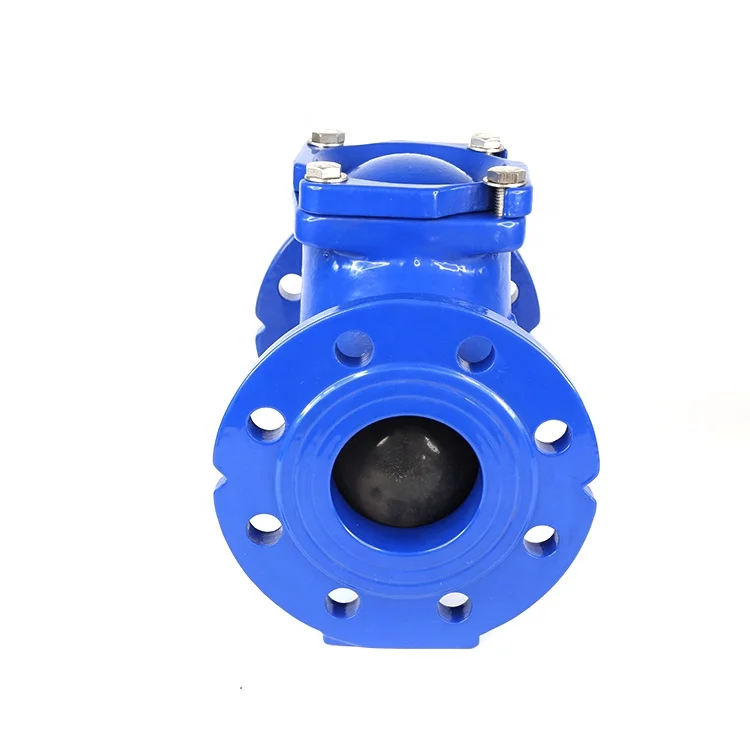 Flanged Cast Ductile Iron Rubber Ball Check Valve DN80 PN16