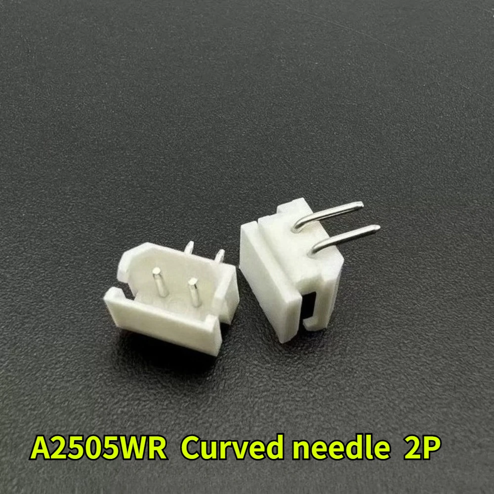 100Pcs/lot A2505WR Curved Needle 2P/3P/4P/5P/6P/7P/8P/9P/10P Pin Socket Connector Bend Needle Pitch 2.5mm
