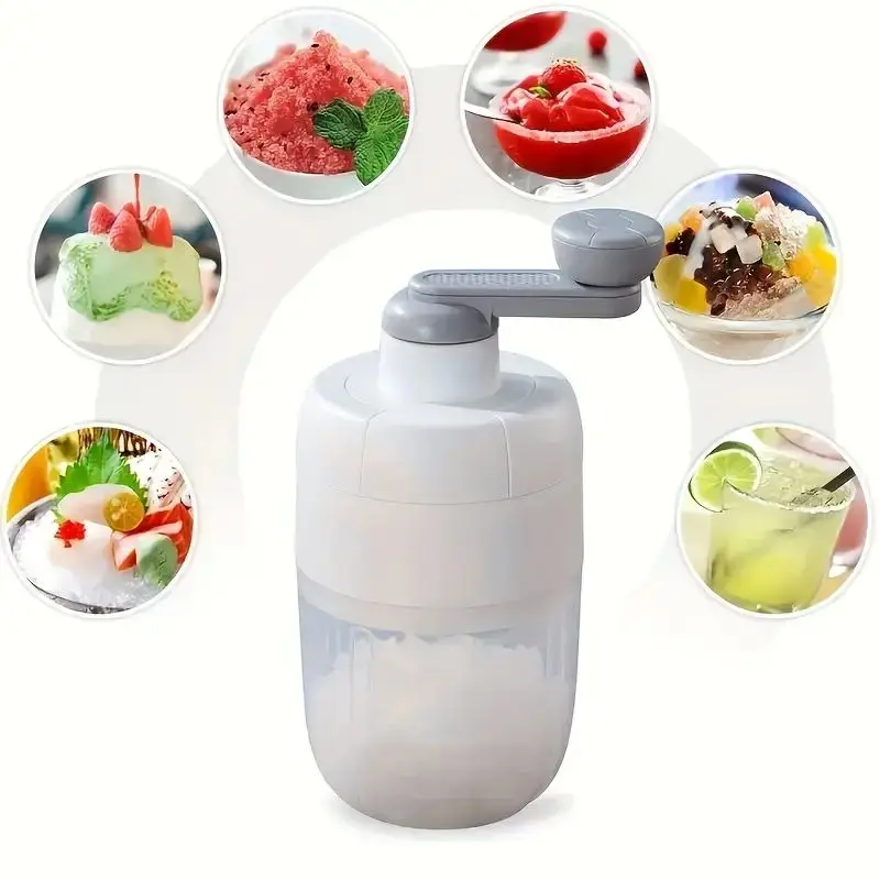 

Manual Home Small Shaved Ice Machine Fruit Smoothie Maker Hand-Shake Ice Crusher Smoothie Ice Cream Maker For Home Kitchen