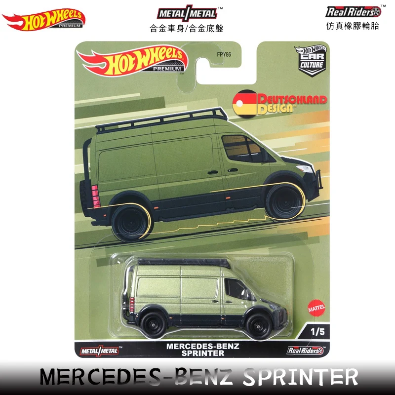 Original Hot Wheels Premium Car Culture Deutschland Design Mercedes-Benz Sprinter Audi S4 Porsche 911 Boy Toys for Children Gift