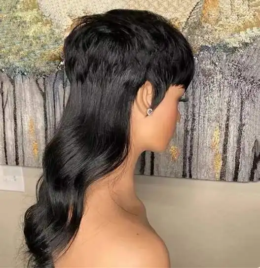 Рисунок 6 - Черный длинный парик с объемной волной и челкой