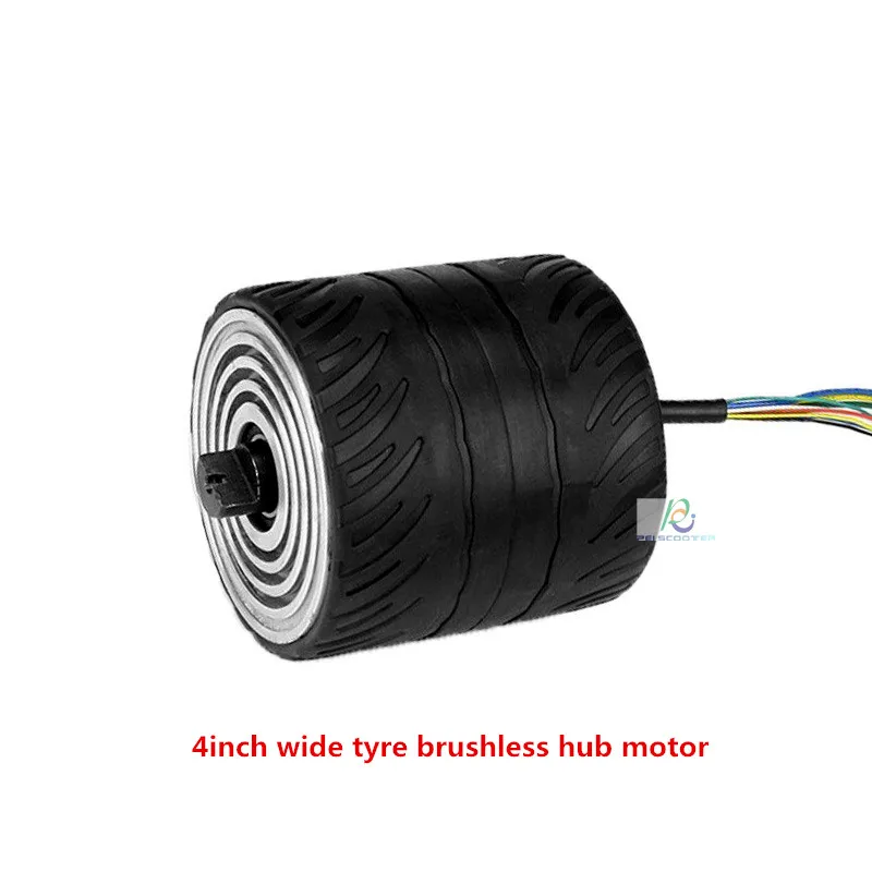 4 inch double axles wide tyre brushless hub motor with hall phub-4hq