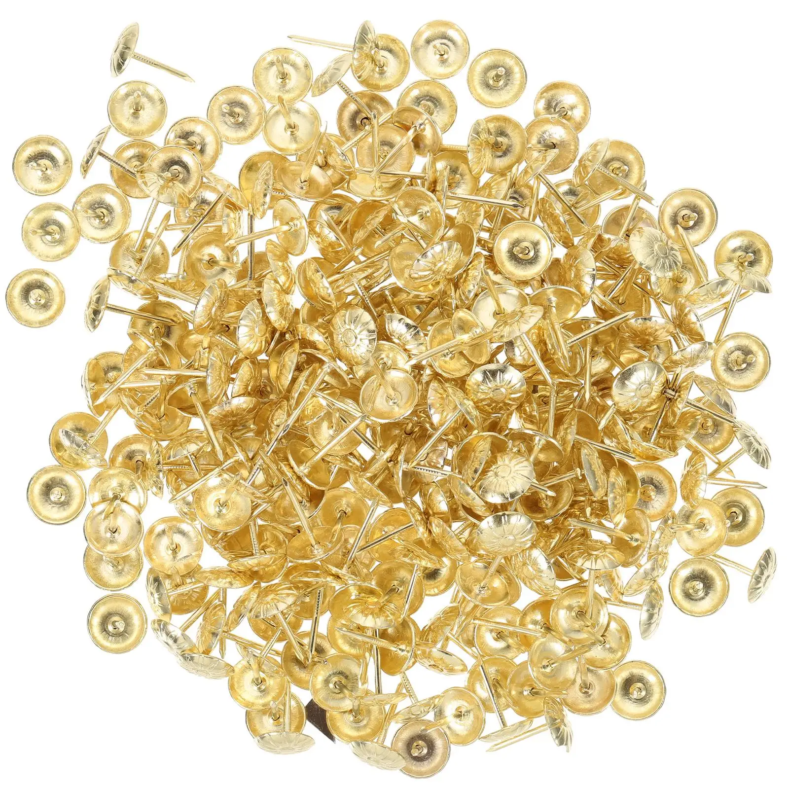 

300 Pcs Upholstery Nails Furniture Tacks Decorative Retro Iron Push Pin Soft Bag Trim Sofa Nail DIY Craft Wall Bed
