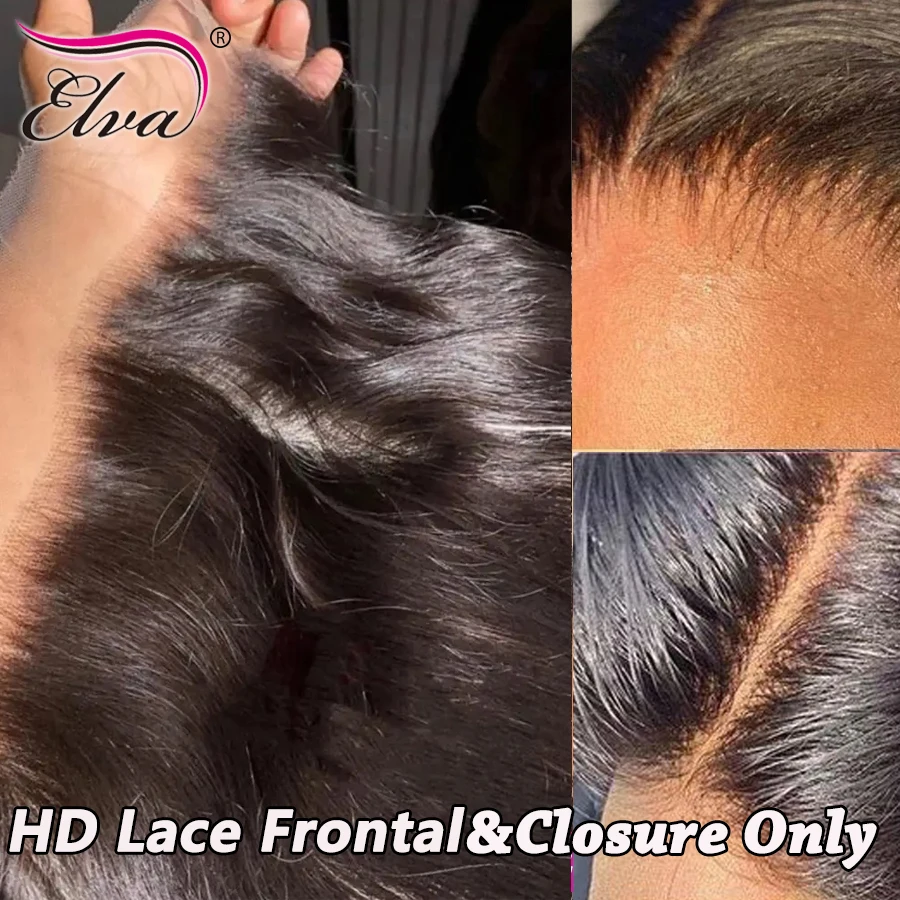 

13x4 13x6 HD Lace Frontal Only Melt Skins Brazilian Straight Human Hair 5x5 6x6 7x7 9x6 HD Lace Closure Pre Plucked Free Part