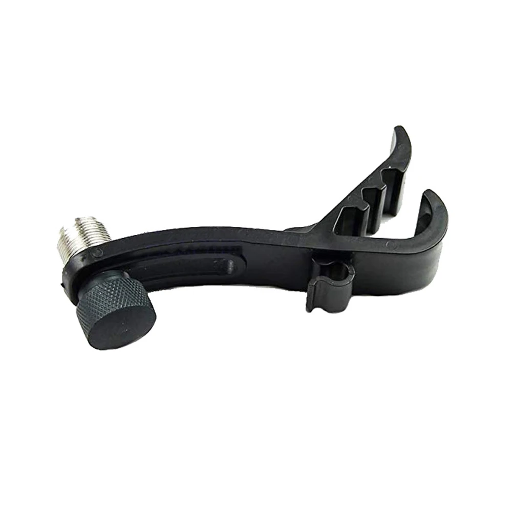 Drum Microphone Clip Holder Height Adjustable Mic Clip Stand Drum Rim Mount Clamp with Groove Gear Shock