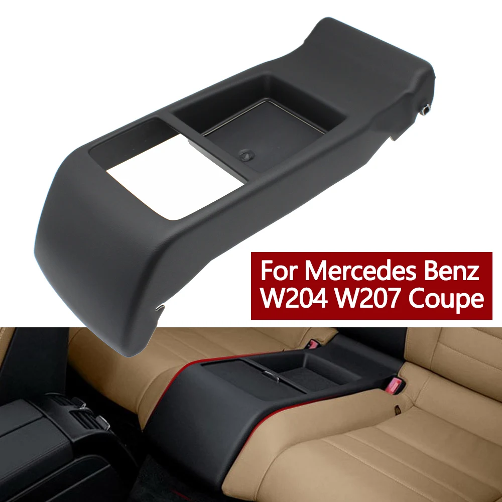 

Car Rear Seat Center Console Armrest Leather Storage Cup Holder Cover For Mercedes Benz C E Class W204 W207 Coupe C250 E350 E500