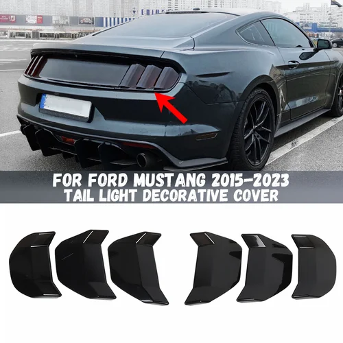 6 uds luz trasera de coche pegatina decorativa para Ford Mustang 2015 2016 2017 2018 2019 2020 2021 2022 2023 cubierta de luz trasera