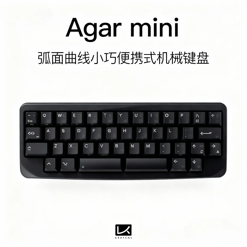KBDfans Agar Mini Mechanical Keyboard Hot Swap Customized Aluminum White Keyboard Dual-mode QMK Vial 40 Ergonomics Mini Keyboard