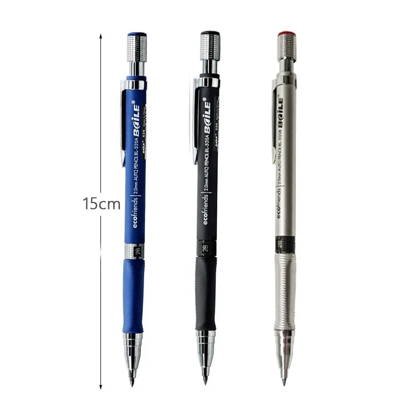 2.0mm Automatic Pencils Set 2B 12 Colorful Pencil Lead Set Mechanical Pencil for Drawing Writing Tools Art Supplies Stationery