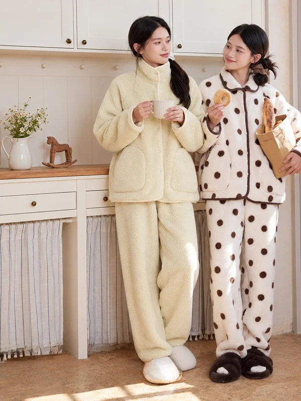 pyjama-en-polaire-corail-cocika-pour-femmes-ensemble-epais-et-chaud-avec-col-montant-et-fermeture-eclair-vetements-d'interieur-peut-etre-porte-a-l'exterieur-motif-imprime-integral