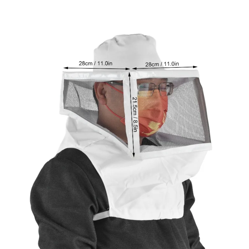 Beekeeping cap beekeeping protective articles beekeeper beekeeping equipment leather edging white steel yarn anti-bee cap