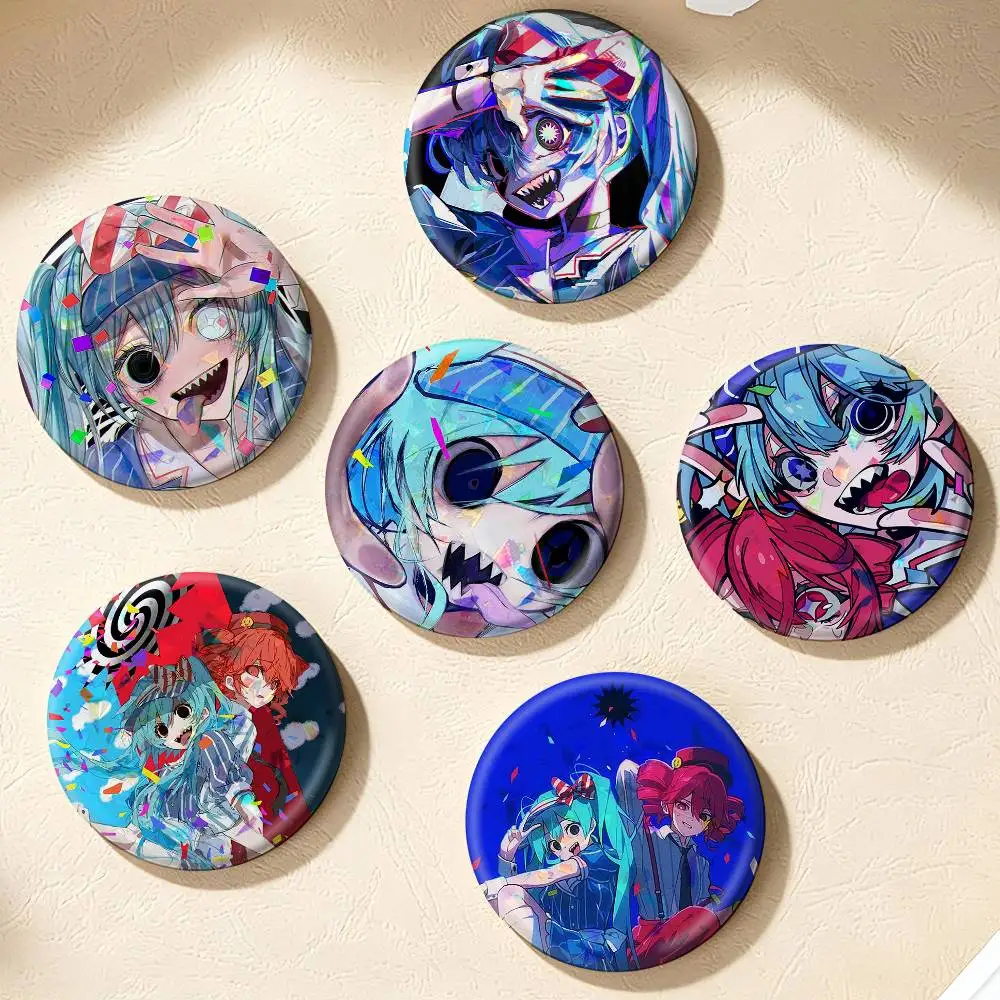 Mesmeriseur ! Teto et Miku ! Accessoires, jouets, badges, broches, épingles pour sacs à dos et chapeaux de 75 mm, 44 mm, 25 mm