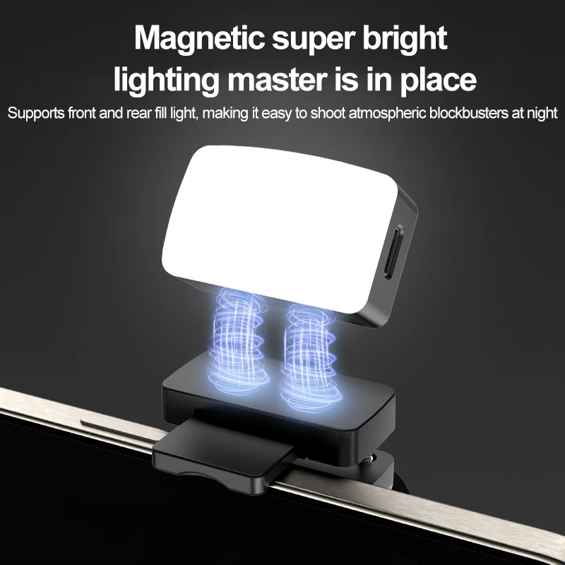 Mini luce di riempimento magnetica per selfie Luce tascabile portatile LED per selfie Illuminazione regolabile Luce video per fotocamera Tiktok IPad mobile