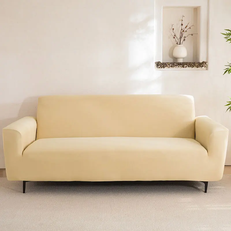 

2026 Solid Color Elastic Lazy Sofa Cover Thick Fabric One-Piece Full Wrap Universal Living Room Furniture Slipcover 12-Color