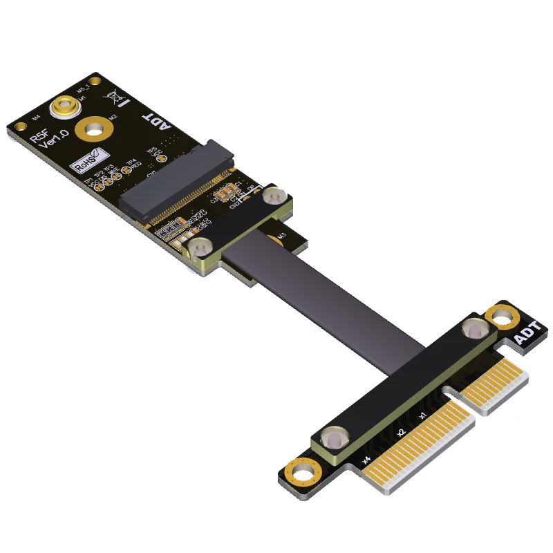 Cable de extensión de conversión WiFi PCIe x4 A M.2 A. key, el NIC inalámbrico está conectado