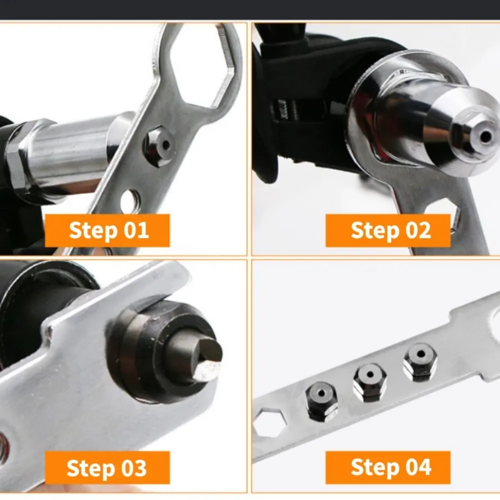 Imagem -03 - Adaptador Elétrico Rivet Gun Drill Ferramenta de Rebite Inserir Porca Multifuncional sem Fio Puxar Rebite Ferramentas