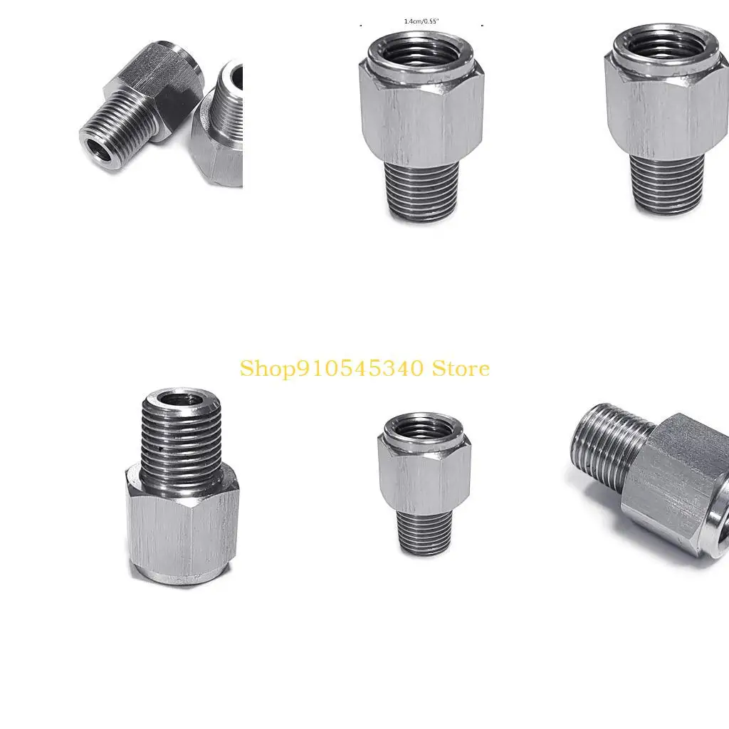 U2JA Auto 1/8NPT To M10x1.0 Internal Thread Oil Pressure Instrument Adapter Connector