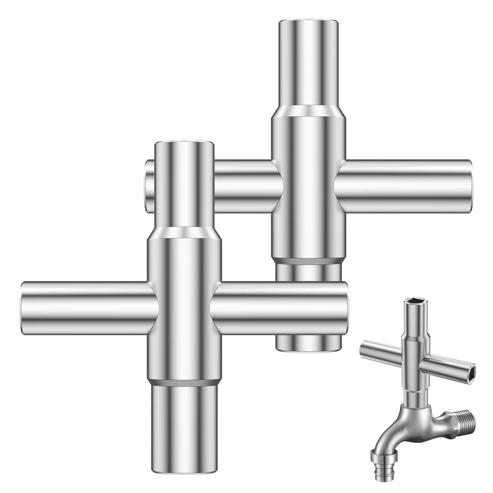 

2 шт. 4 в 1 универсальный ключ для крана квадратный ключ сантехника ключ для ванной комнаты для газового электрического счетчика шкафы прокачки радиаторов ручные инструменты