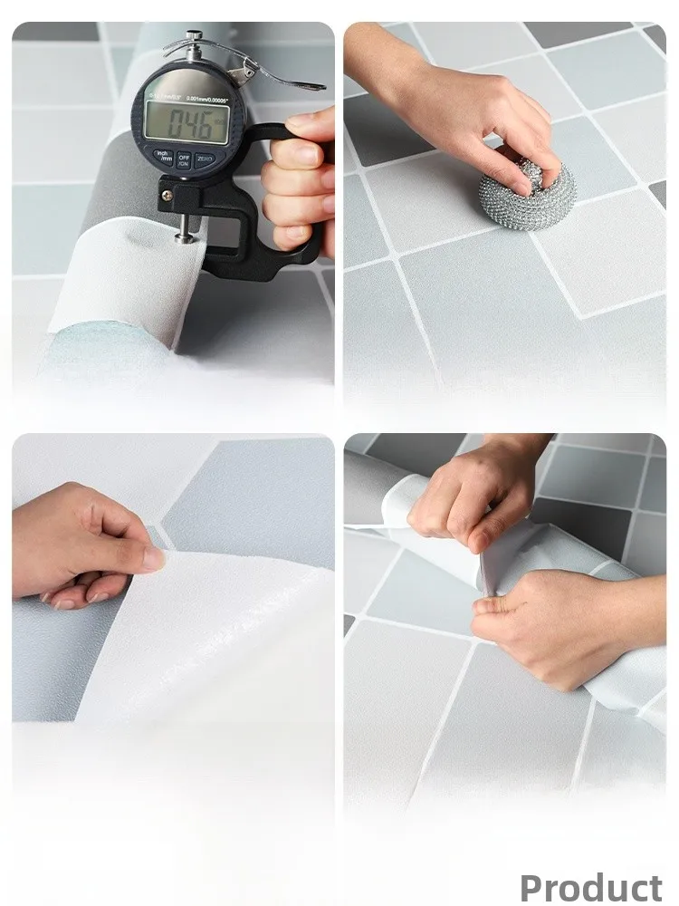 

Водостойкие наклейки на плитку с батомой, самоклеящиеся противоскользящие ПВХ доски с мраморным узором, домашний декор