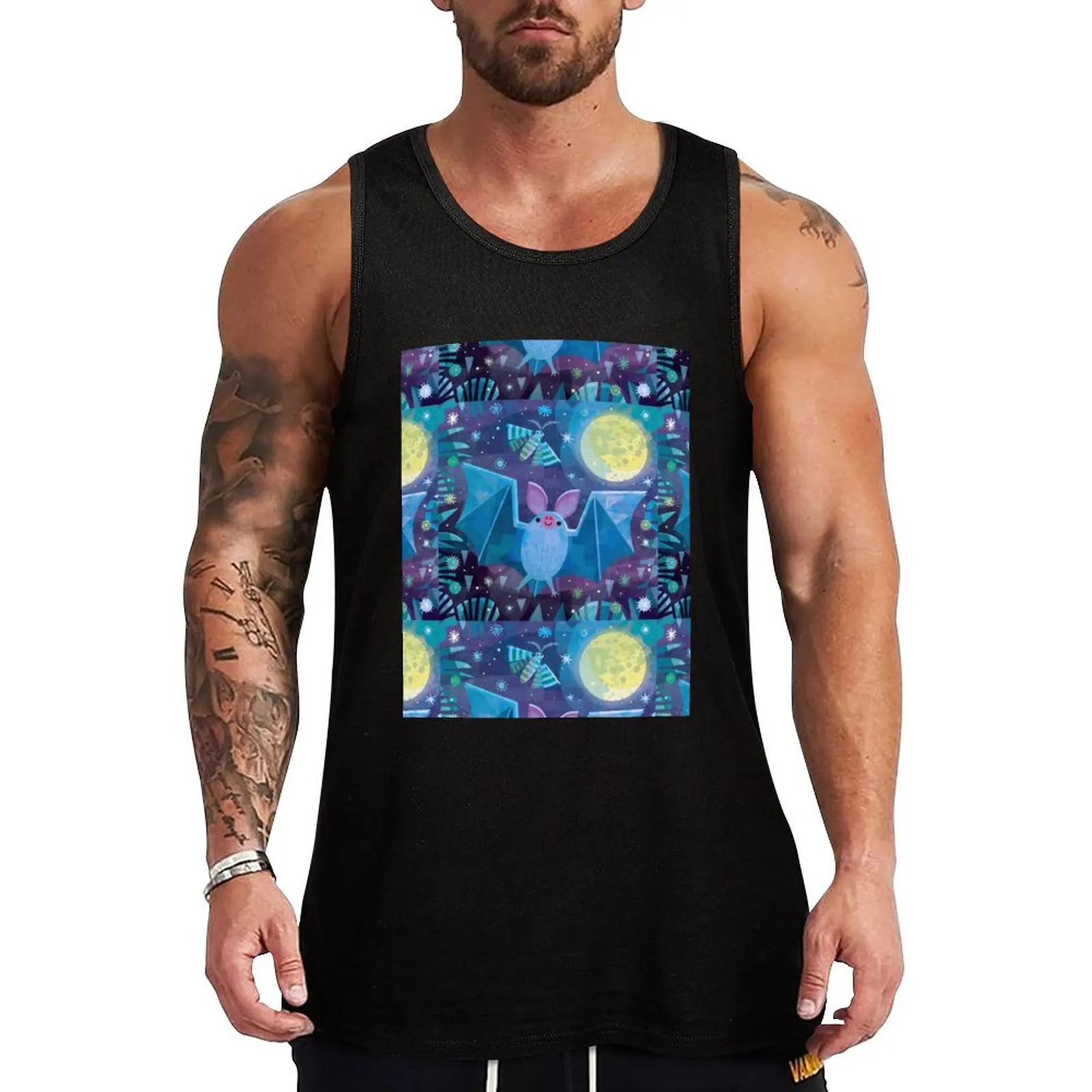 Bat and Moth Tank Top Lightweight Tank Top Breathable Quick Dry Sleeveless