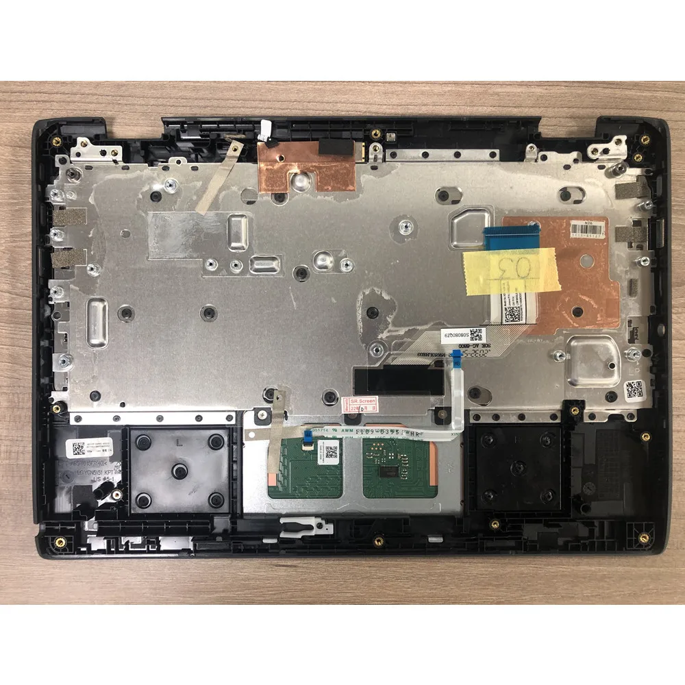 Imagem -02 - para Lenovo 500e Chromebook 2nd 81mc 500e Gen 81es Palmrest com Teclado Touchpad Preto 5cb0t79601 5cb0q79737 Novo