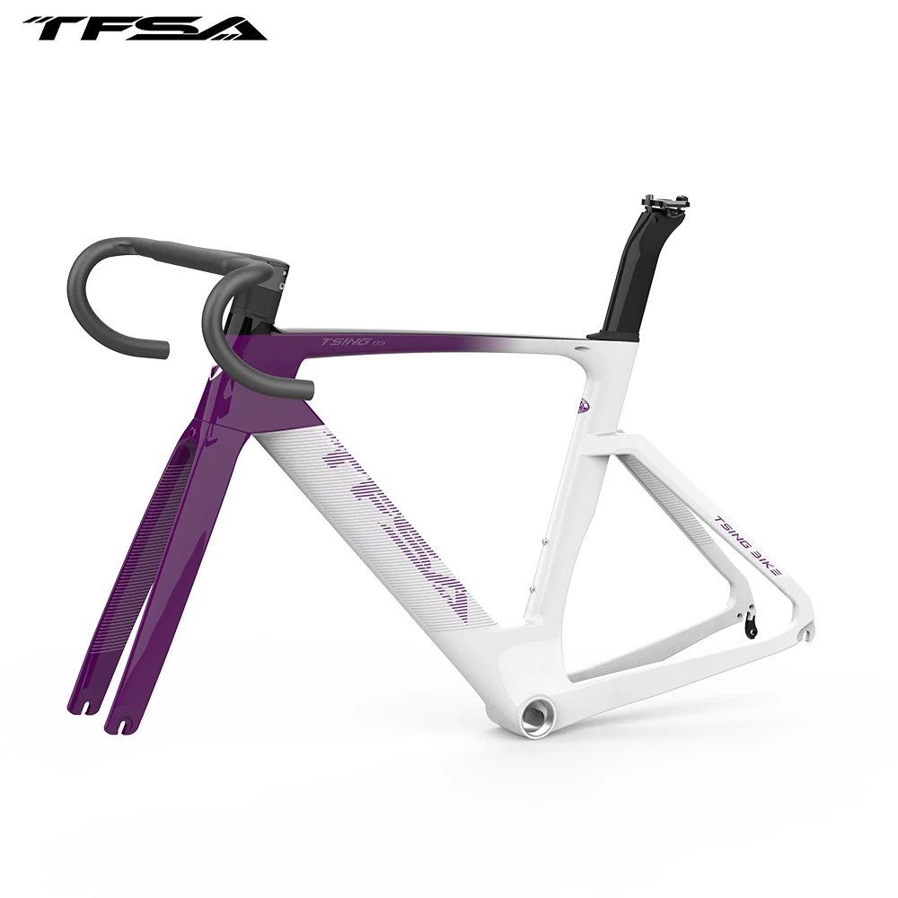 

TFSA новая картина JH-05 фиолетовый цвет DIY рама шоссейного велосипеда из углеродного волокна аэродизайн EPS комплект рамы велосипеда