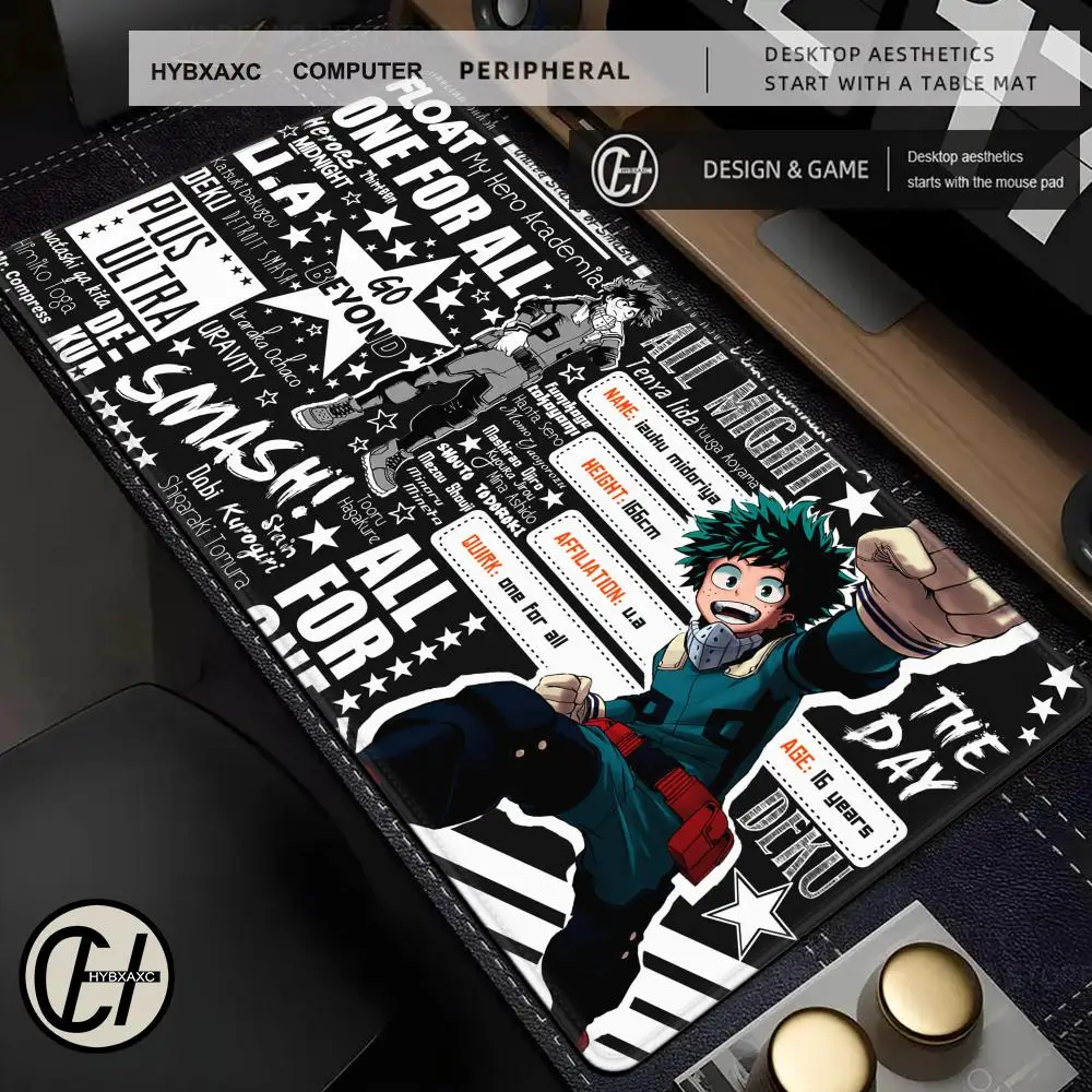 Izuku Midoriya Anime My Hero Mouse Pad Gaming XL New Custom Large Mousepad XXL Mouse Mat Office Anti Slip Carpet Mice Pad