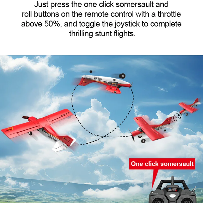 QIDI560 M7 RC Plane Off-road 4CH Remote Control Airplane With 500mm Wingspan Fixed Wing Aircraft Model Toys for Children