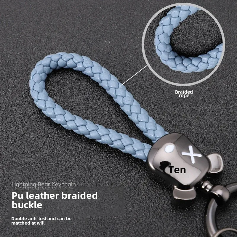 دائم المعادن الدب سيارة المفاتيح الراقية أفخم مفتاح حبل مكافحة فقدان مقاومة للاهتراء وقوية عبر الحدود اكسسوارات السيارات #4