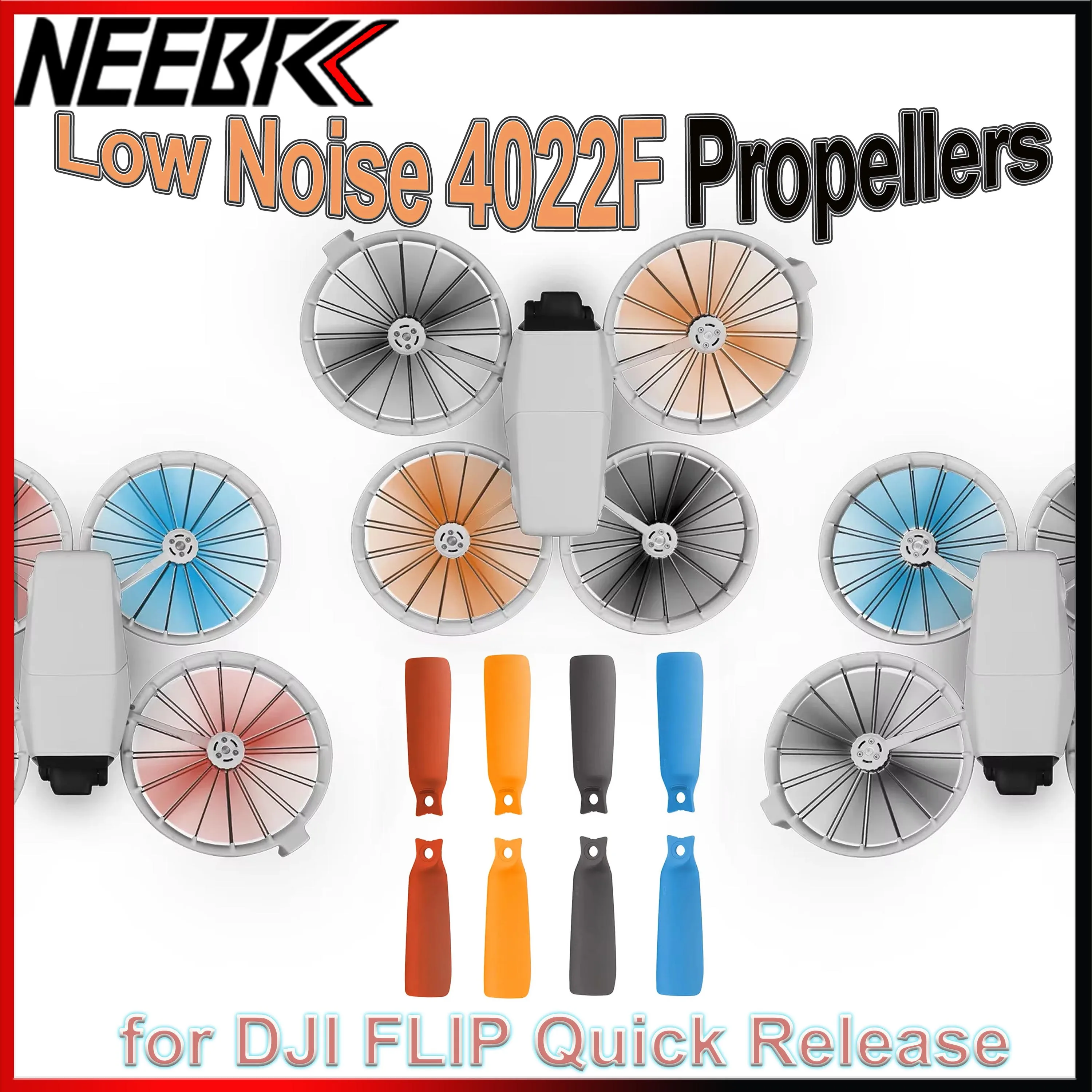 

NEEBRC 8 шт. 4022F Сменные лопасти пропеллера с отвертками, запасная часть для DJI FLIP, удобная установка, быстросъемные