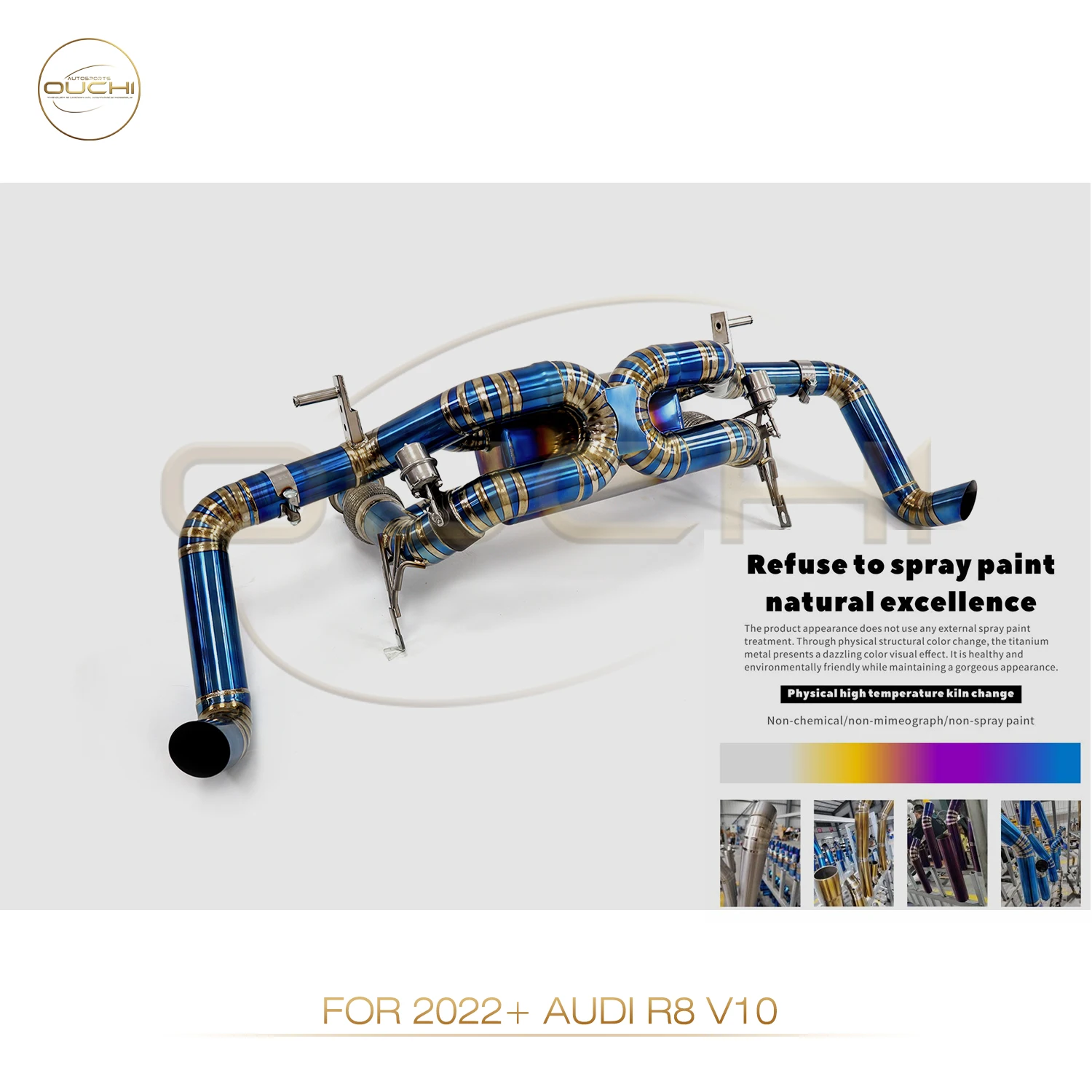 

Ouchi Titanium Alloy Catback Exhaust System for Audi R8 V10 2022 Without OPF Performance Tuning And Modification Accessories