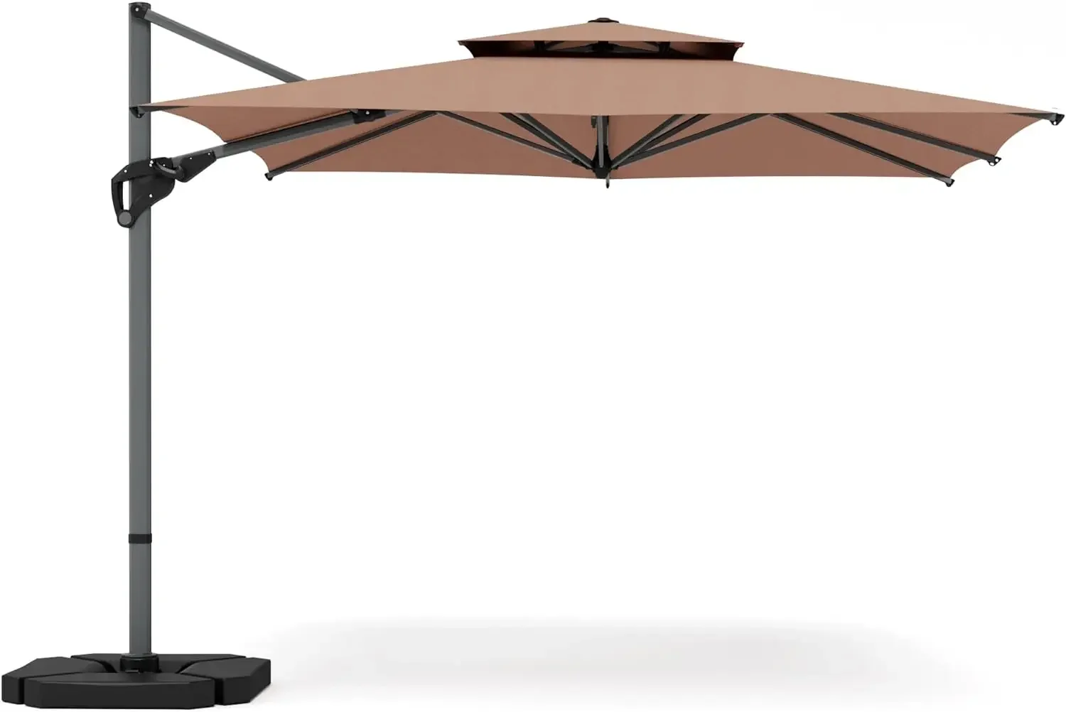 

10ft Cantilever Patio Umbrella, Windproof Large Offset Outdoor Umbrella, UV Resistance, Aluminum Frame, Infinite Tilt