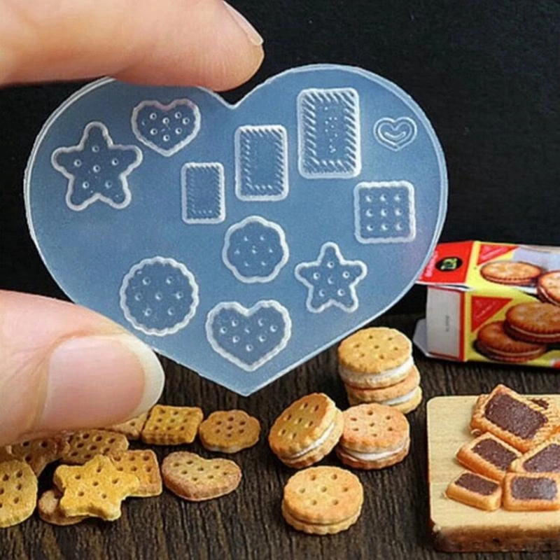 1Pc 3D Silikonowa forma do paznokci DIY Clay Drop Glue Production Wielokrotnego użytku Kawaii Biscuit Cat Paw Rose Nail Decoration Art