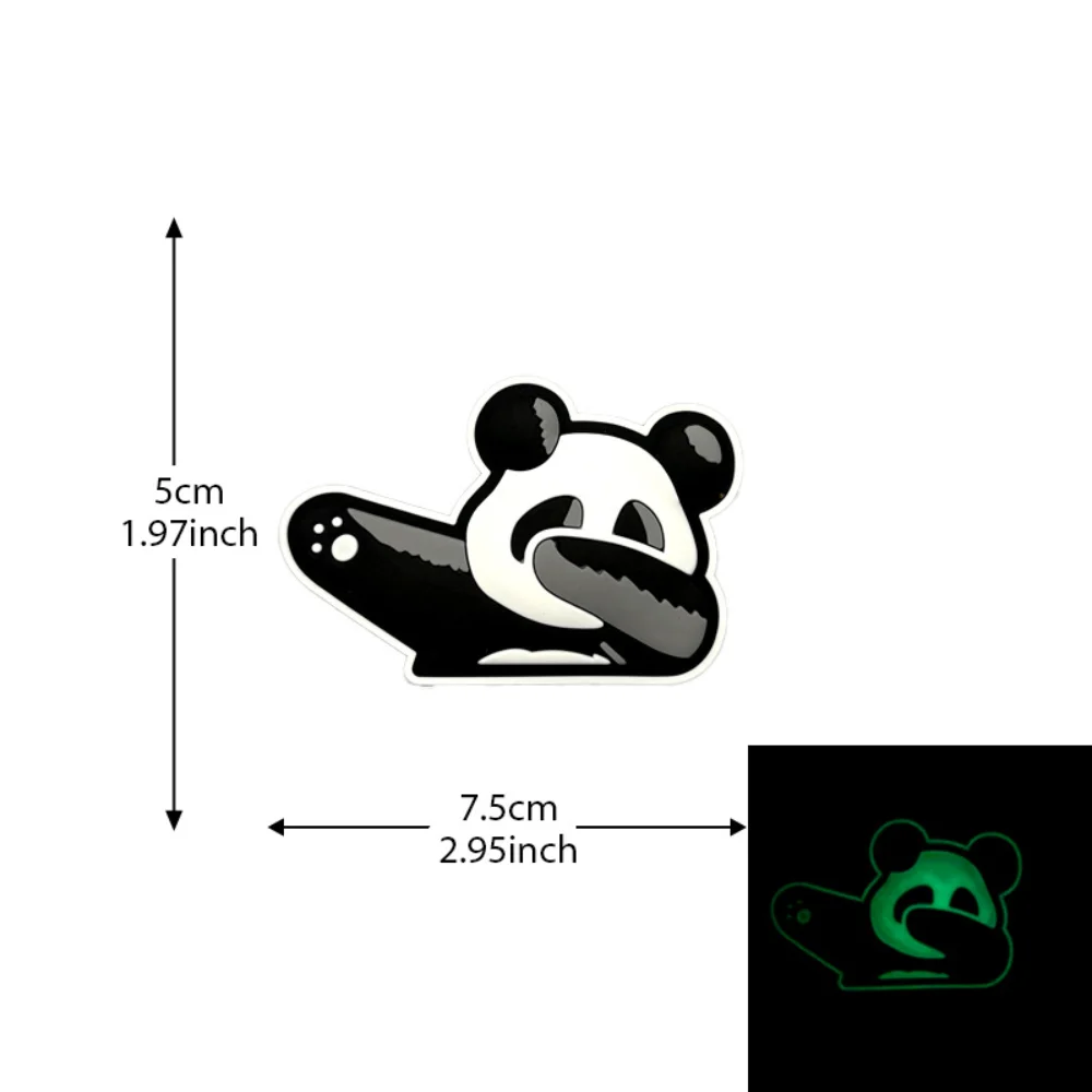 Funny Cartoon Panda Patch Creative Hip-hop Gesture Fun Night Glow Armband Patches