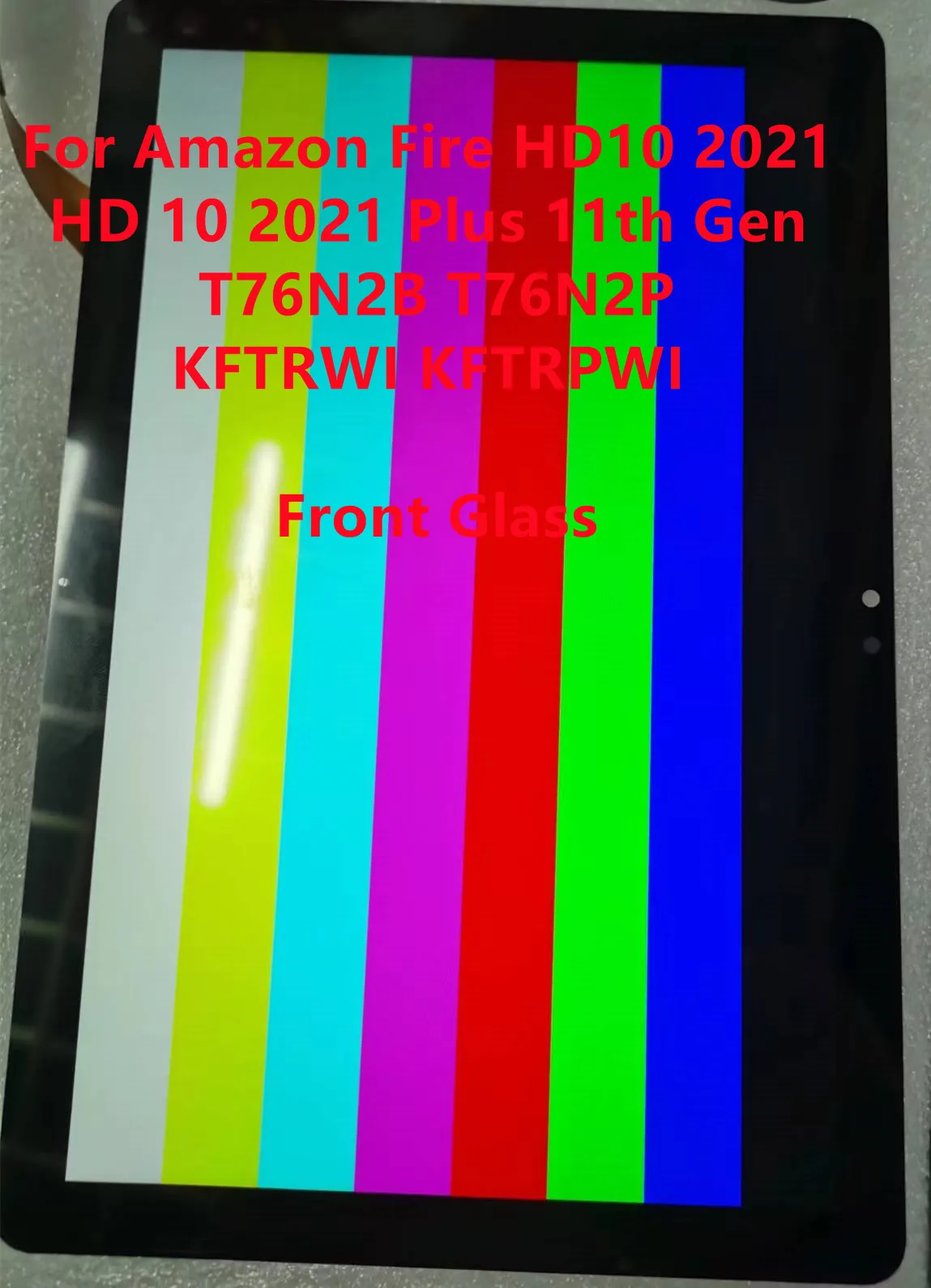 New For Amazon Fire HD10 2021 HD 10 2021 Plus 11th Gen T76N2B T76N2P KFTRI KFTRPWI Front Glass Touch Screen Panel With OCA Glue