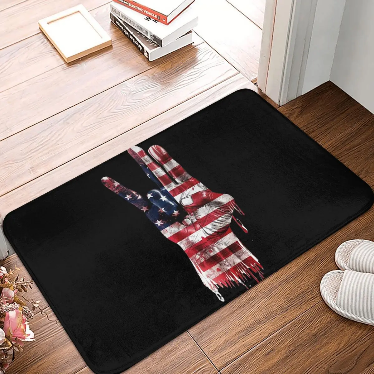 American Shocker Bold Patriotic Design Non-slip Doormat Floor Mat Durable Carpet Rug for Kitchen Entrance Balcony Footpad Mats