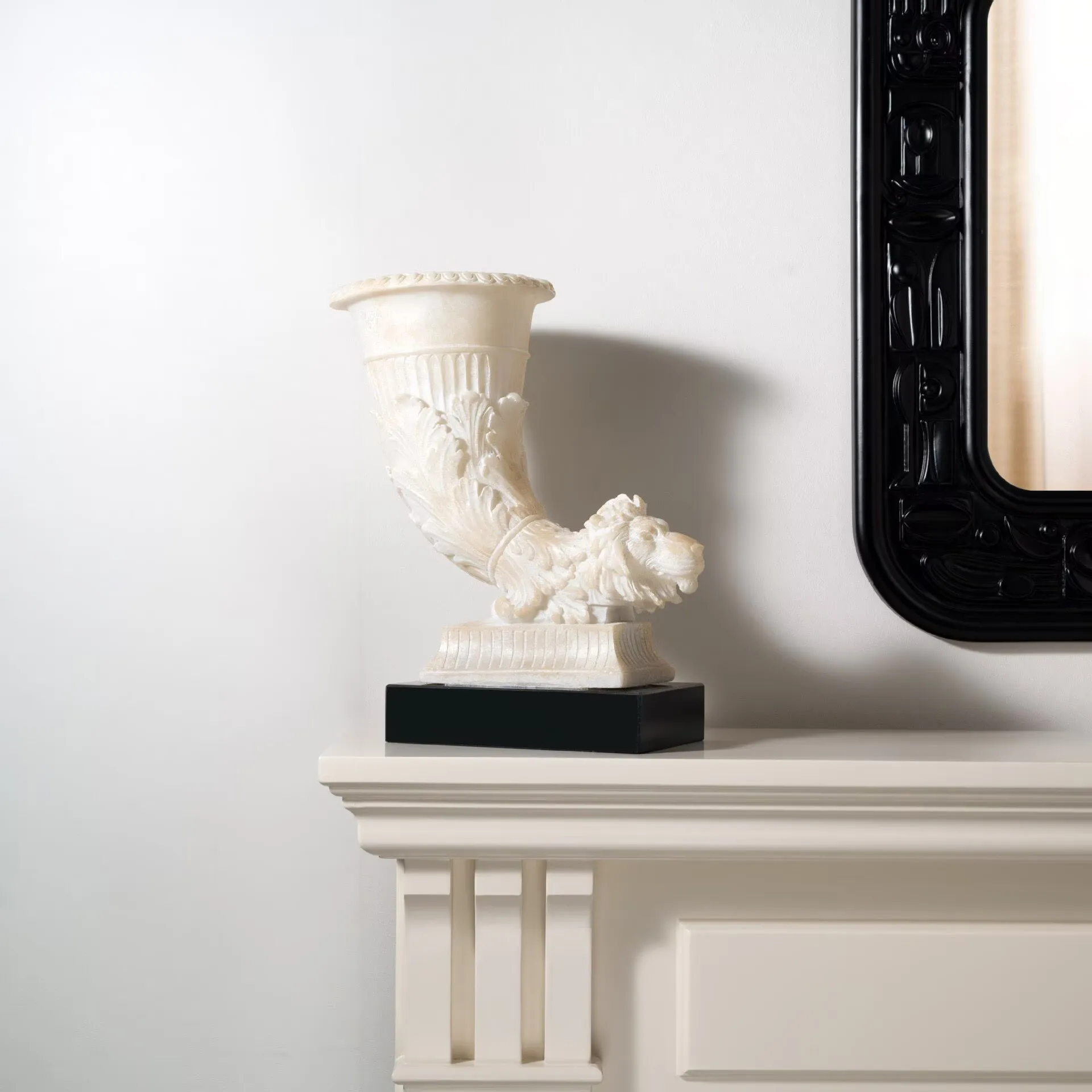 Room decoration ornaments neoclassical style lion flower ware villa resin relief vase ornaments abstract animal ornaments