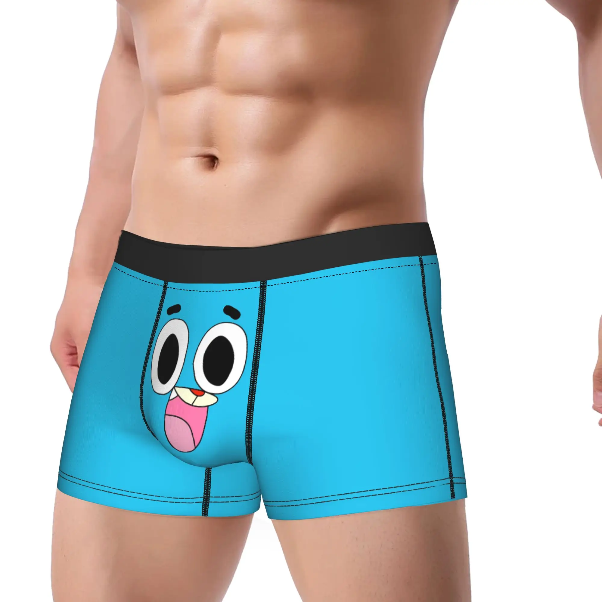 Gumball Gum Ball Watterson Amazing Cartoon Underwear Males Panties Customs Breathable Boxershorts Shorts Briefs Plus Size
