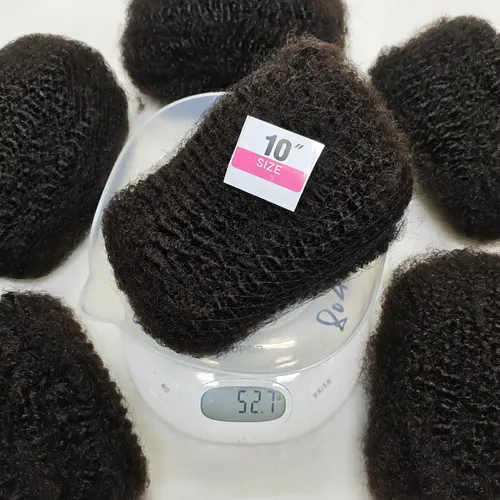 Imagen 2 del producto Afro rizado a granel 4C 100% cabello humano de ganchillo 50 g/paquete cabello Remy suave a granel para Mini trenzas torcidas reparación de extensiones de rastas
