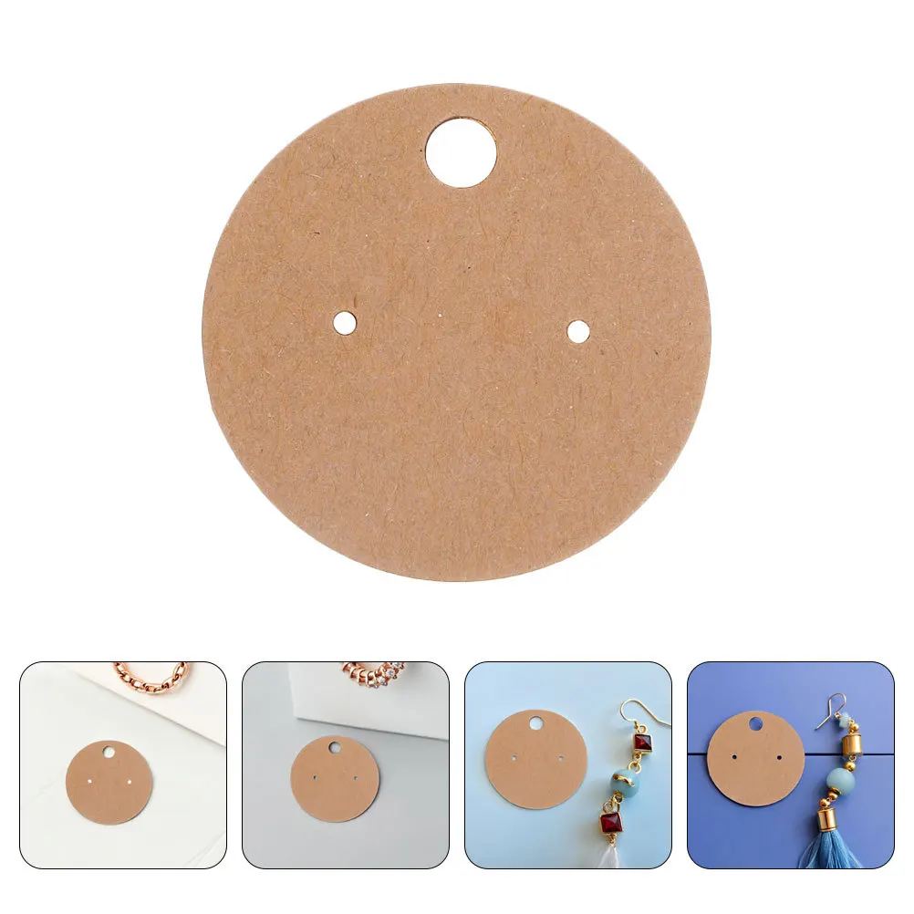 

500Pcs Round Paper Earring Packaging Cards Display Tags Jewelry Holder Cards for Retail Selling Earring Cardboard Packaging