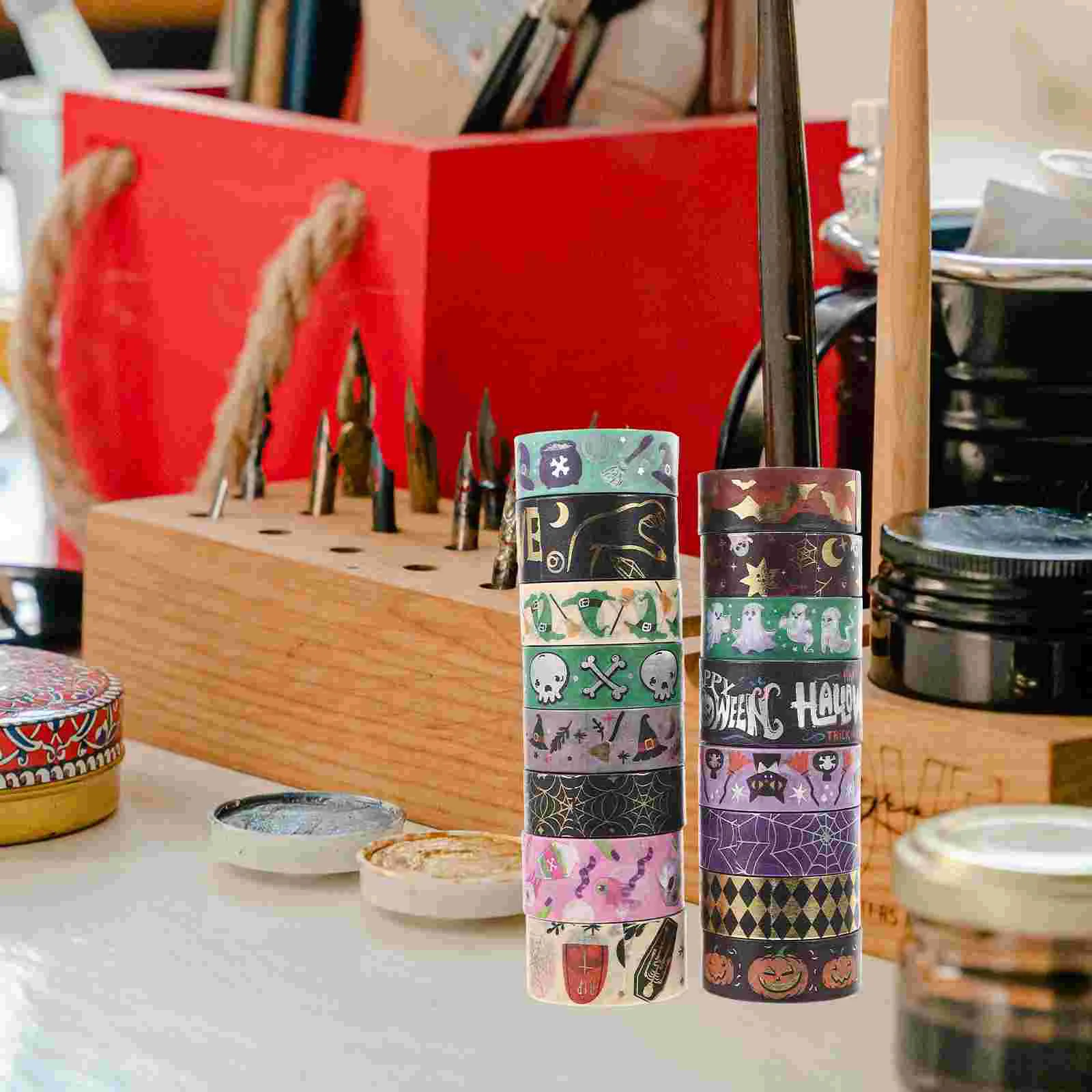 16 Rolls Washi Tape for Halloween DIY Scrapbook Washi Tape Halloween Theme Washi Tape Decor