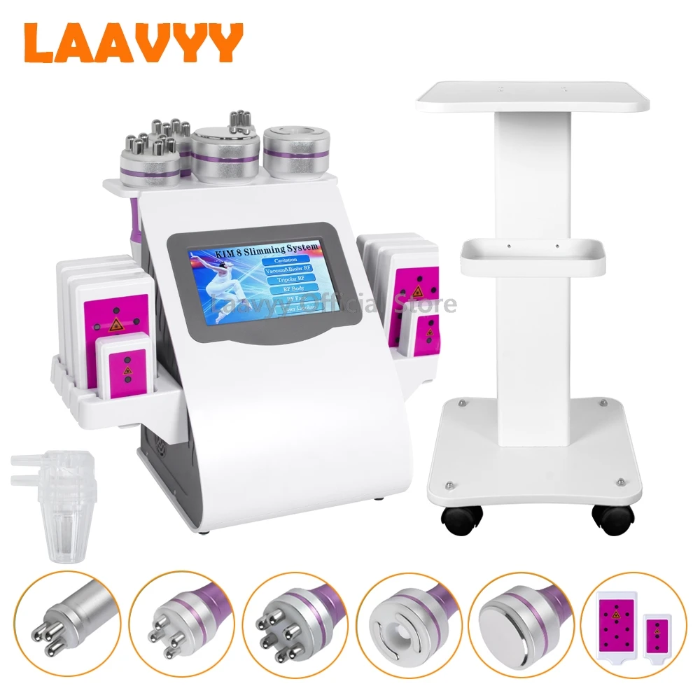 

40K 6IN1 Cavitation Ultrasonic Body Slimming Scraping Beauty Machine Facial Massager Skin Tighten Face Lifting Vacuum Suction