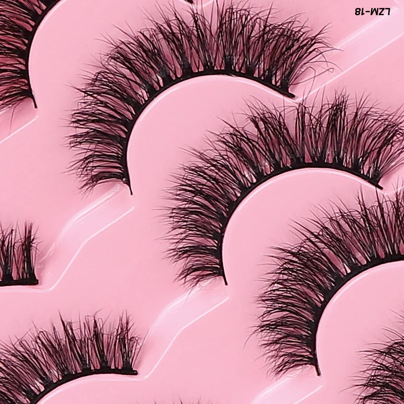 7 Paar natürliche, flauschige 3D-Stereo-Wimpern, leicht und bequem, Frittier-Haarsimulation für einen verbesserten Blick