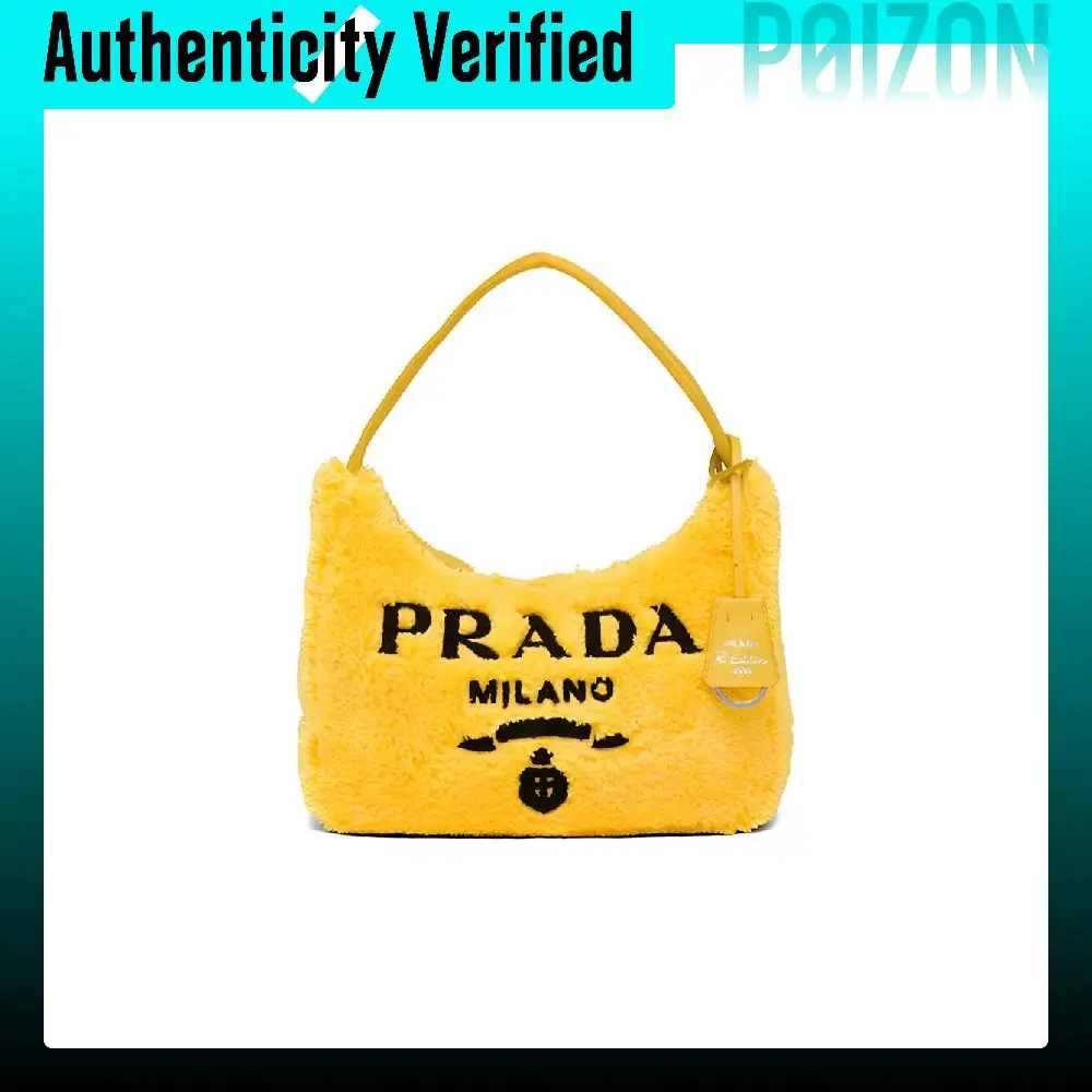 PRADA Re Edition Fabric Hobo Shoulder Bag, Handbag Mini Women's Yellow 1NE515-2DXO-F0C5K