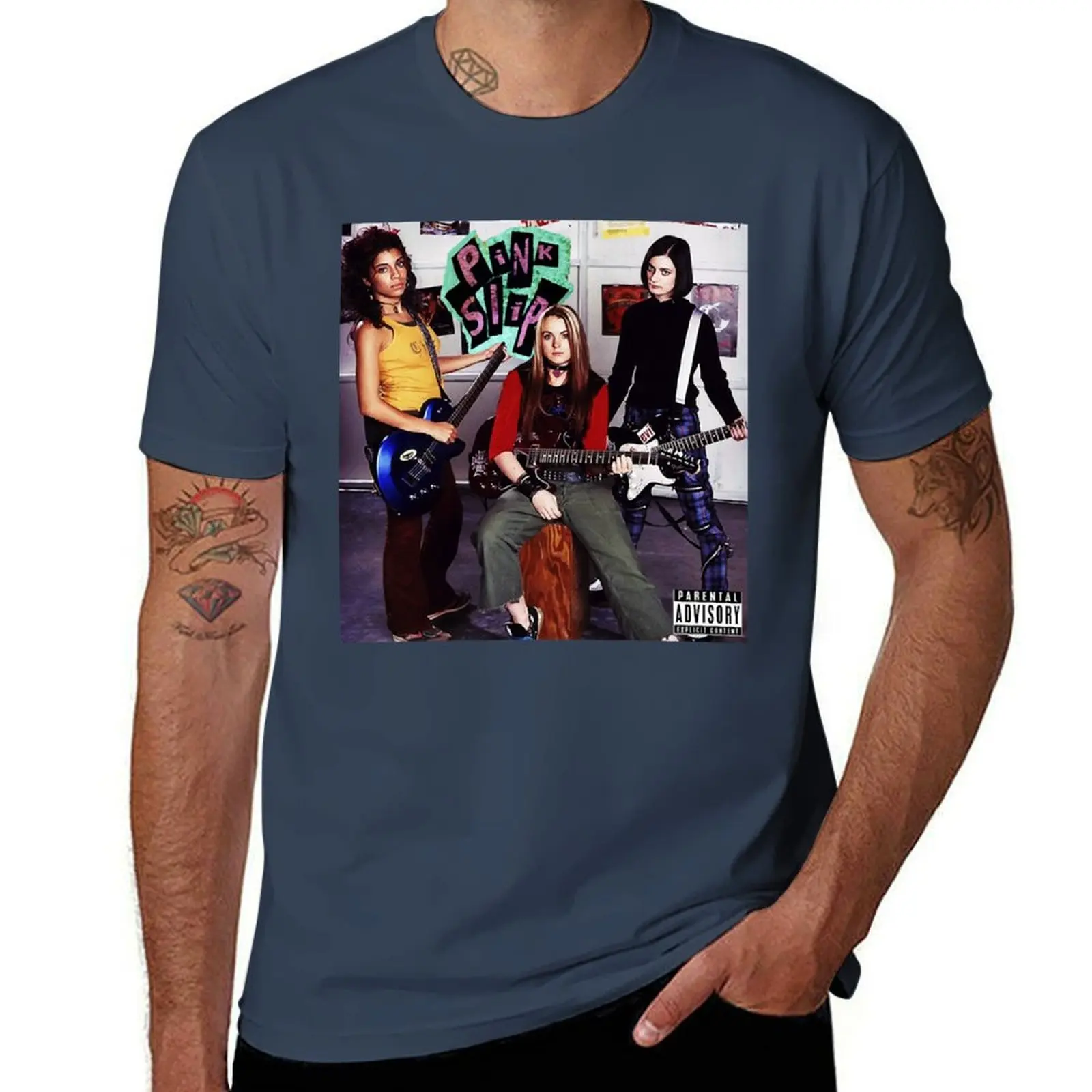 

(Lindsay Band Slip Lohan) Friday Pink Tee Album Freaky Cover T-Shirt Sun Protective Outdoor Tee Top